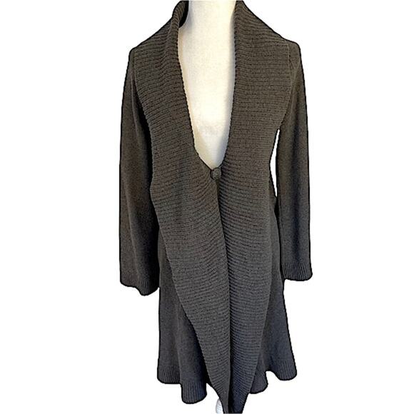 CAbi 100% Cotton Taupe Cardigan Duster Sweater Medium #226 - Picture 1 of 10